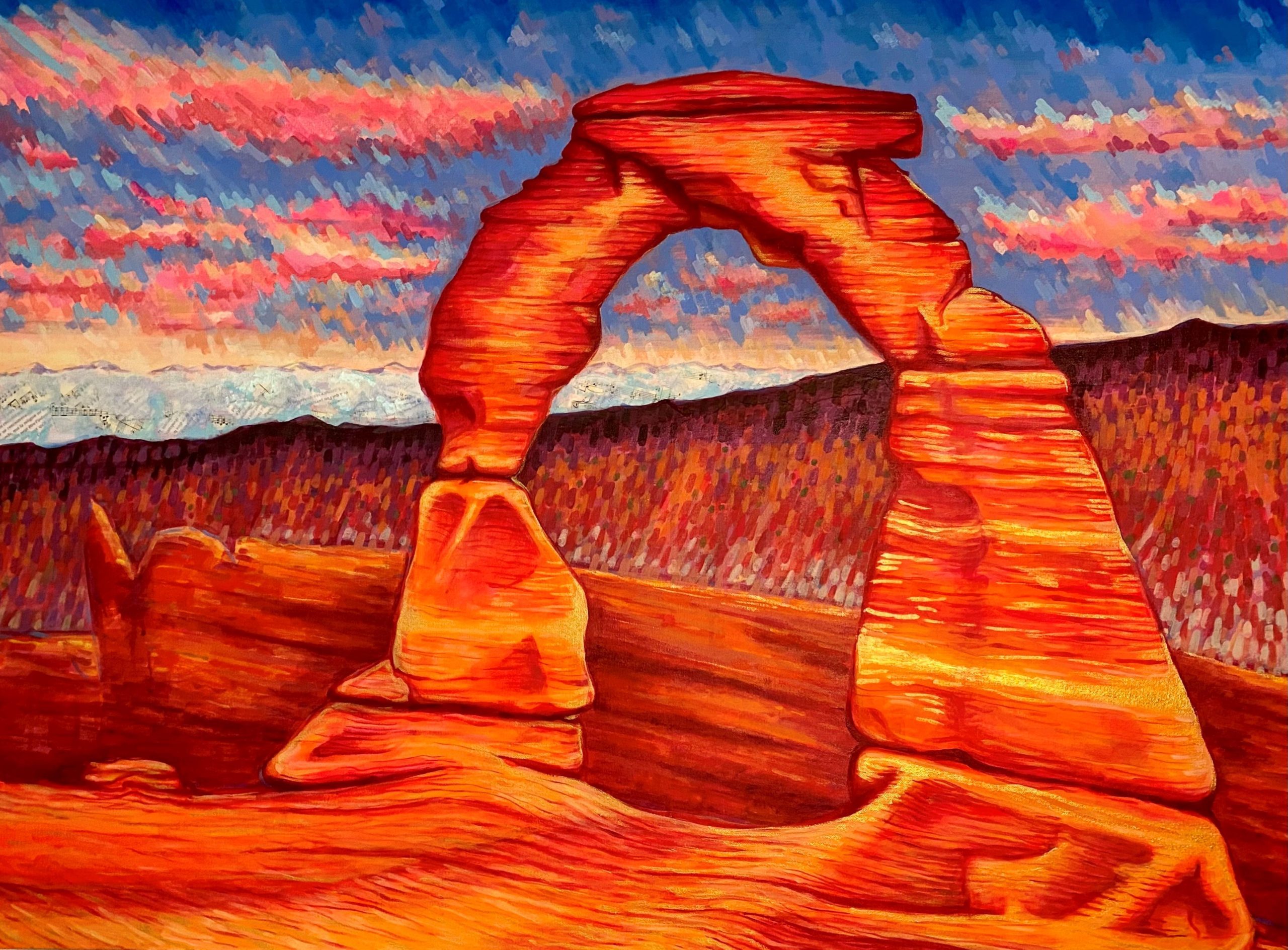 Arches National Park Painting | Landscape by Rhianna Rose